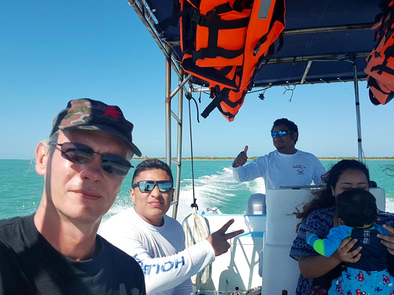 Ausflug zum Fischen auf Isla Holbox Mexiko