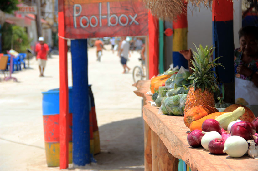 Obststand auf Insel Holbox