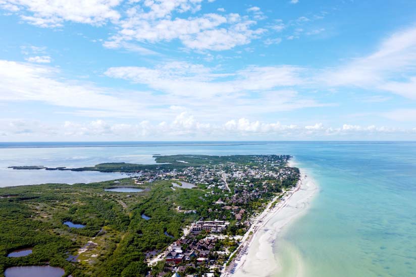 Holbox aerial view location in Yucatan