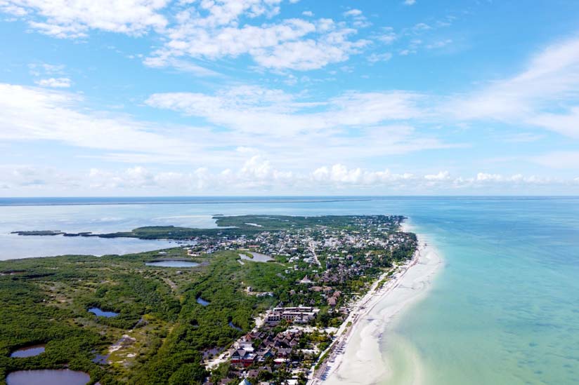 Holbox Luftbild Lage in Yucatan