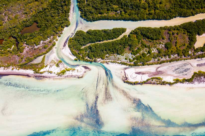 Lagoon on Isla Holbox in Mexico