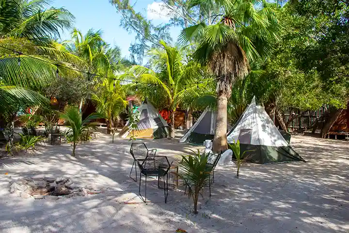 La Aldea Cabanas y Camping on Holbox Island