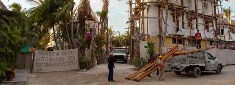 Der Wiederaufbau der Hotels Mawimbi und Casa Las Tortugas auf der Insel Holbox