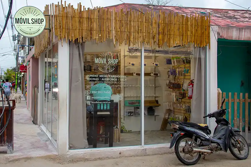 Movil Shop for SIM Card on Holbox Island