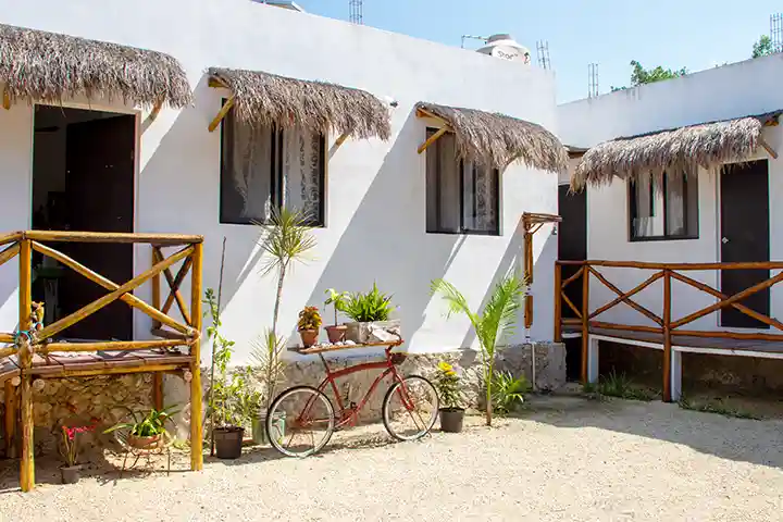 Das Hotel EncantaLuna auf der Insel Holbox