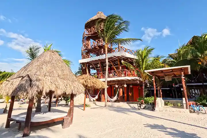 Hotel Palapas del Sol auf der Insel Holbox