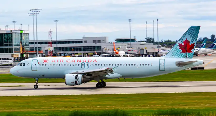 Air Canada aircraft at YVR Airport in Vancouver