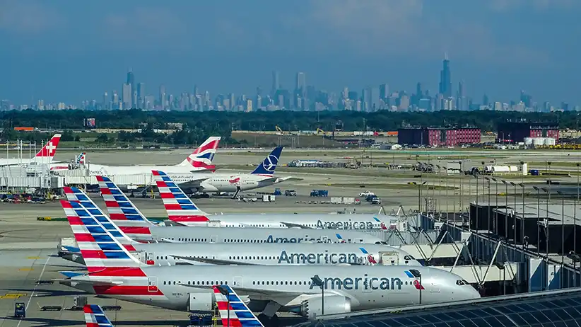 American Airlines planes at JFK Airport in New York