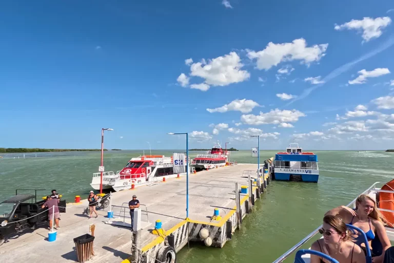 Arrival at the port of Holbox Island