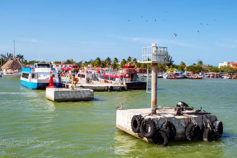 Entering the port of Holbox Island