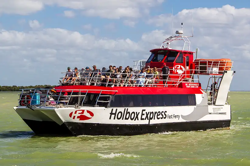 The upper deck of the ferry from Chiquila to Holbox Island