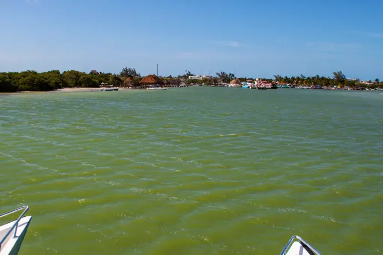 Crossing by ferry to Holbox Island