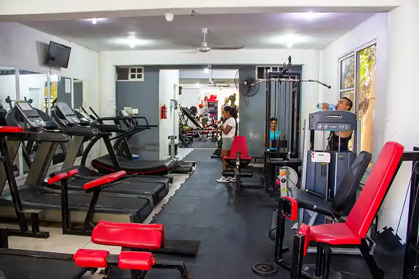 Treadmills at El Gym de Ali on Holbox Island