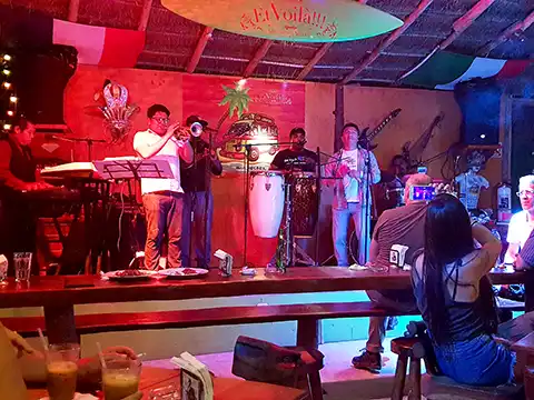 Bars und Lokale auf der Insel Holbox in Mexiko