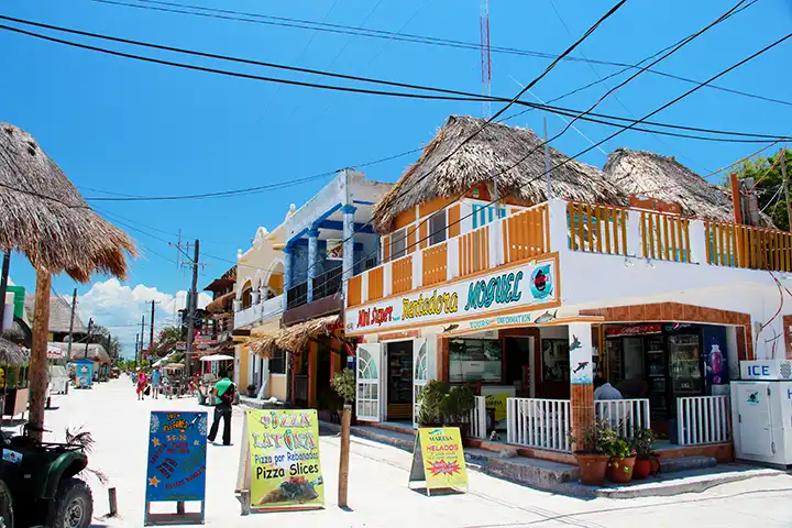 Cafes and street food on Holbox Island