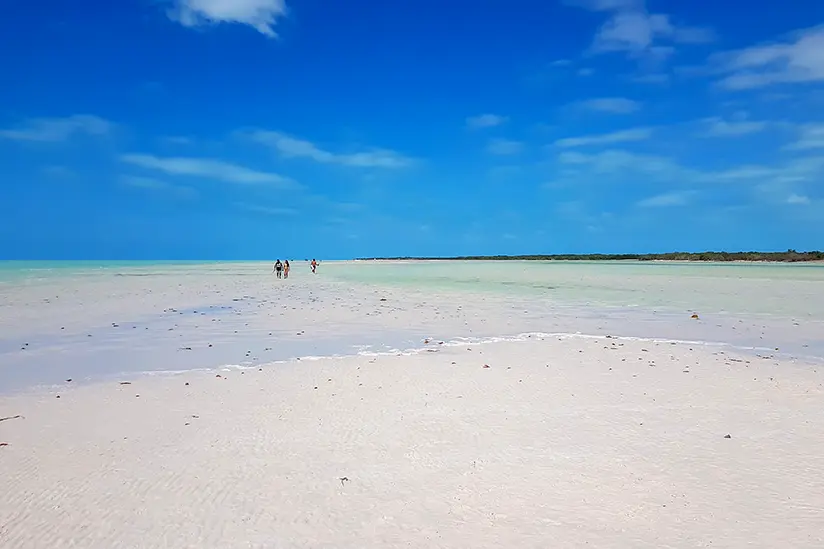 Die große Sandbank zur Punta Mosquito auf der Insel Holbox